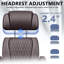 Fauteuil de direction avec repose-pieds, fauteuil de bureau ergonomique robuste et grand, chaises d'ordinateur confortables en cuir pour haut dossier, 400 lb-179119746