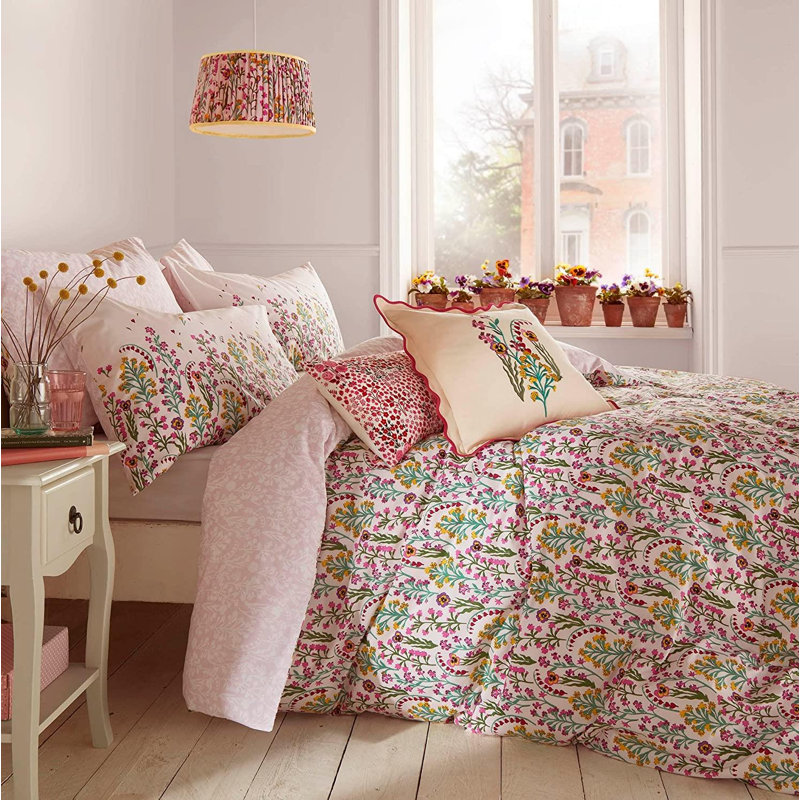 Cream 200 TC Reversible Duvet Cover Set, Super King