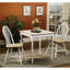 Chaises rustiques (4) - brun naturel et blanc, salle à manger élégante (de 4) et style blanc