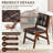 Upholstered Dining Chairs Set of 2 with Rubber Wood Leg for Dining Room, Kitchen, Living Room.