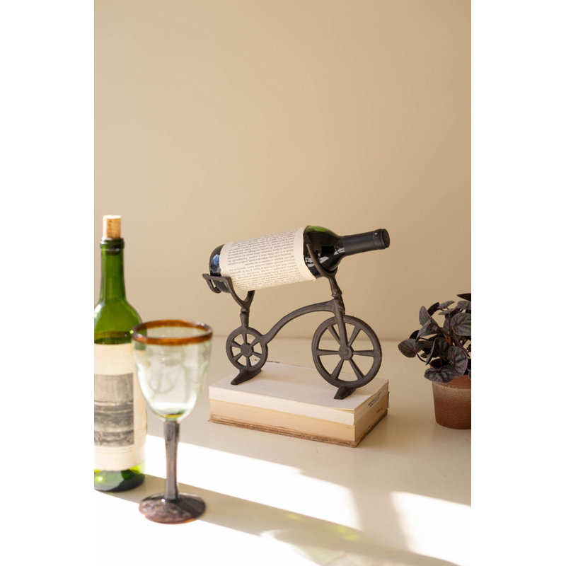  Porte-bouteilles de bicyclette en fonte - L 10,5 "brun mat rétro