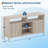 Fluted TV Stand for 65" TV, Mid Century Modern Media Console with Storage, Adjustable Shelves Farmhouse TV Cabinet-326037555