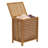 Bamboo Laundry Hamper with Removable Cotton Bag Foldable Slatted Frame