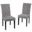 Chaise d’appoint capitonnée en lin capitonné gris-111728419-111728428