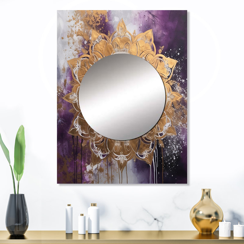 Miroir mural Palila, mandala II - Boho Mandala, 32 po x 24 po