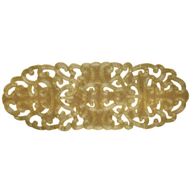 Hand Beaded Lace Circular Runner
