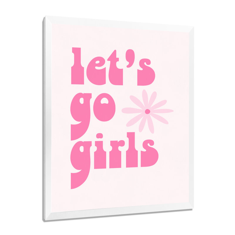 Lets Go Girls - décoration murale de cow-filles, White Single Picture Framed Canvas, H 32 po x l 16 po x P 1 po