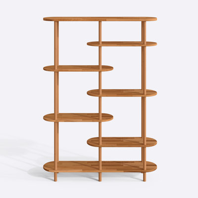 Oslo Minimalist Tall Etagere Bookcase With 7 Shelves by Demontha