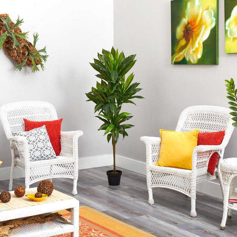 Faux Plant in Pot Liner, 56" H x 16" W x 16" D