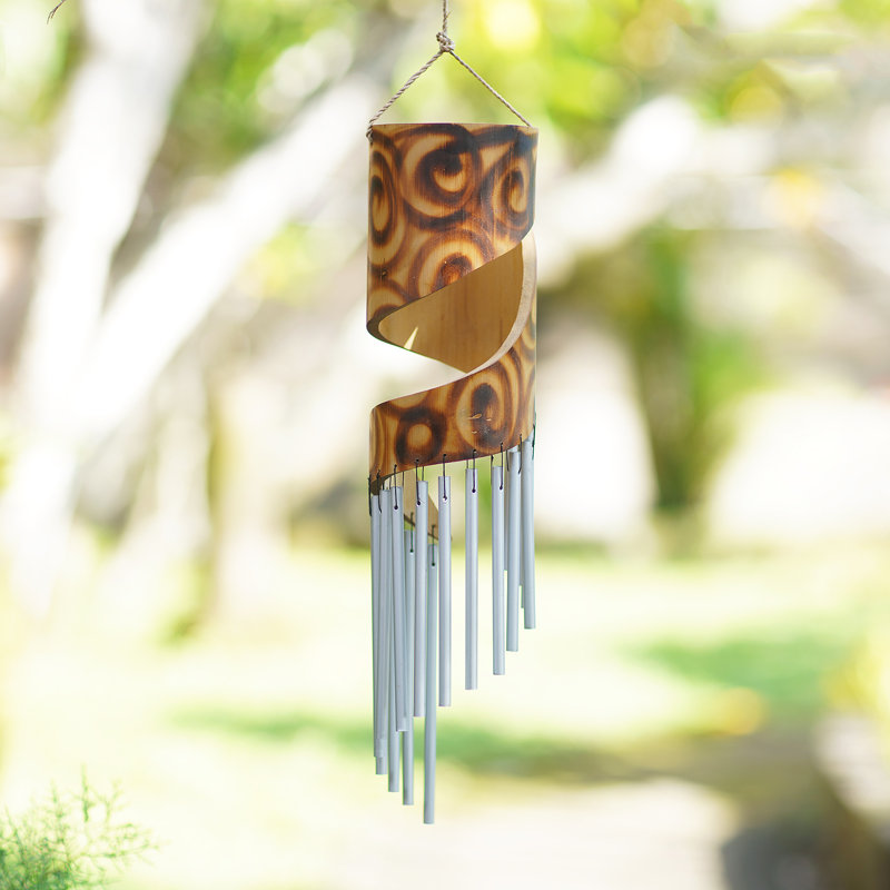 Eber Weather Resistant Bamboo Abstract Wind Chime