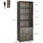 71.4" Farmhouse Bookcase with Doors, 6-Shelf Wooden Storage Cabinet for Living Room, Office & Study-336243894