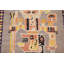 Tapis jaune / gris en laine noué à la main de style oriental chinois Art Deco Rosenblatt
