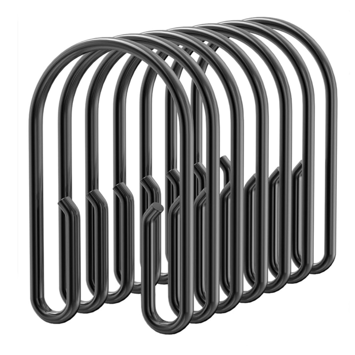 Double Sided Shower Curtain Rings Rust Proof，12 Pcs Shower Hooks For Inside Shower，Smooth Sliding Anti-Drop Double Shower Rings For Curtain