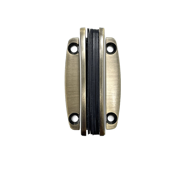 BEA63E5DB85D4BBCA85C0B15F44FD13B Charnière de porte de douche à fixation murale en verre de la série Radial avec plaque arrière complète laiton antique