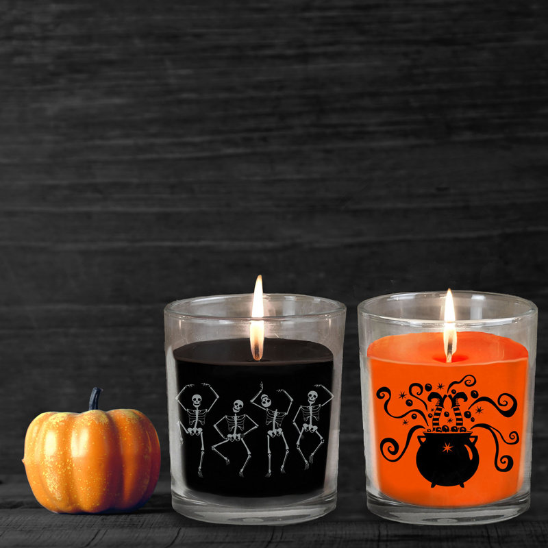 Bougies en cire parfumées de la collection Halloween