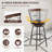 Arwilda Upholstered Adjustable Height Counter Stool with Metal Frame-469146366