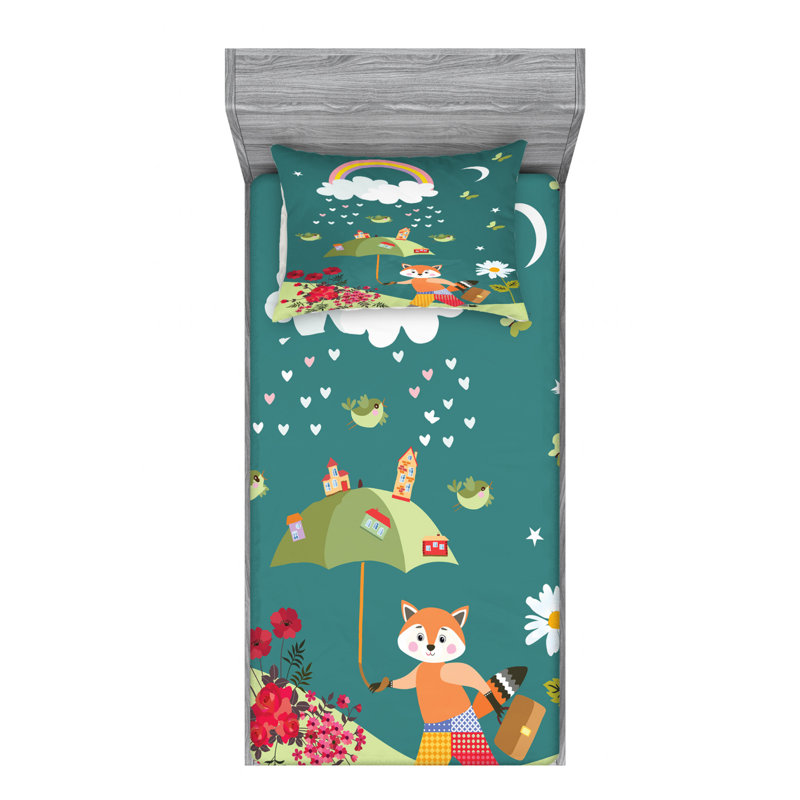 Microfiber Sheet Set, Twin Sheet Set with Fitted Sheet
