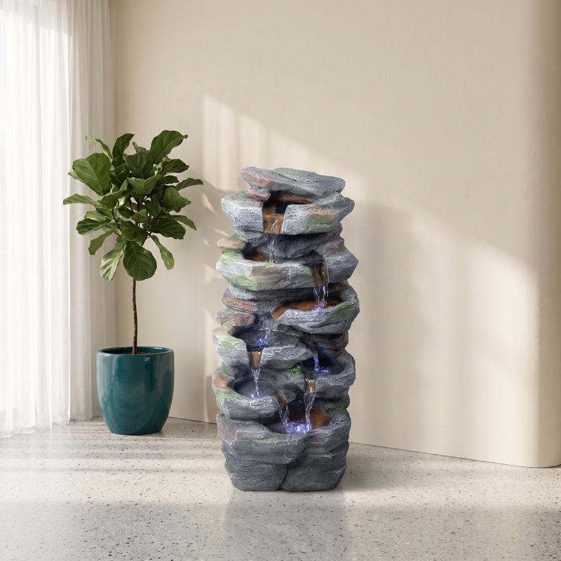Fontaine cascade Rock 10,6 x 8,3 x 23,6 pouces