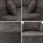 Fauteuil rond à compression de 55 po avec dossier rembourré et assise profonde-985195135