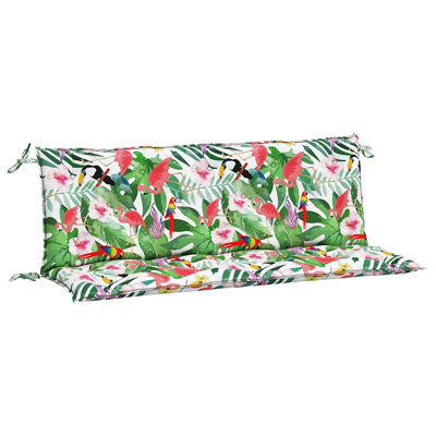 Ensemble de 2 coussins de banc d'extérieur multicolores 100% polyester