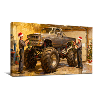Christmas Christmas Truck Workshop Decoration Scene