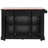 Kitchen Island Farmhouse 53 Inch Power Outlet Drop Leaf Glass Doors Wheels-126118226