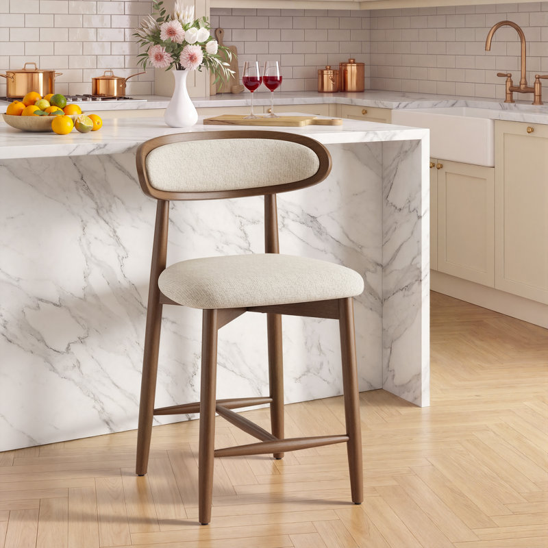 Tabouret de comptoir moderne 24,8 po H, Beige