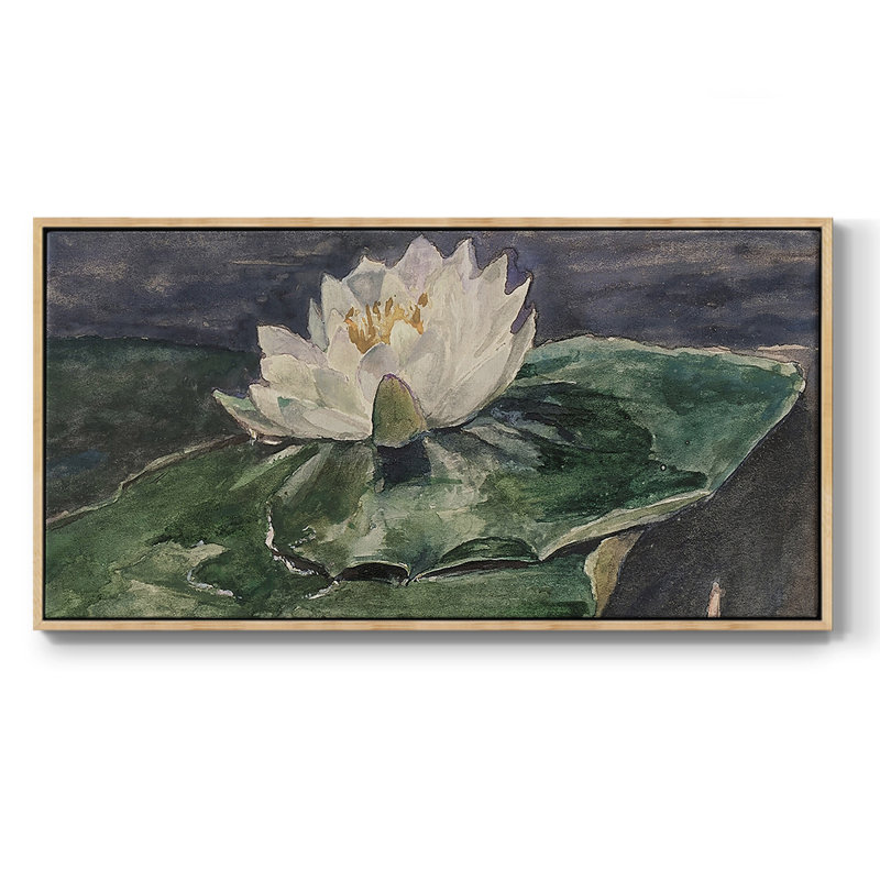 Botanical Series-CDLXI- Toile tendue avec châssis tendue, prête à être accrochée, Naturel, H 21 po x l 41 po