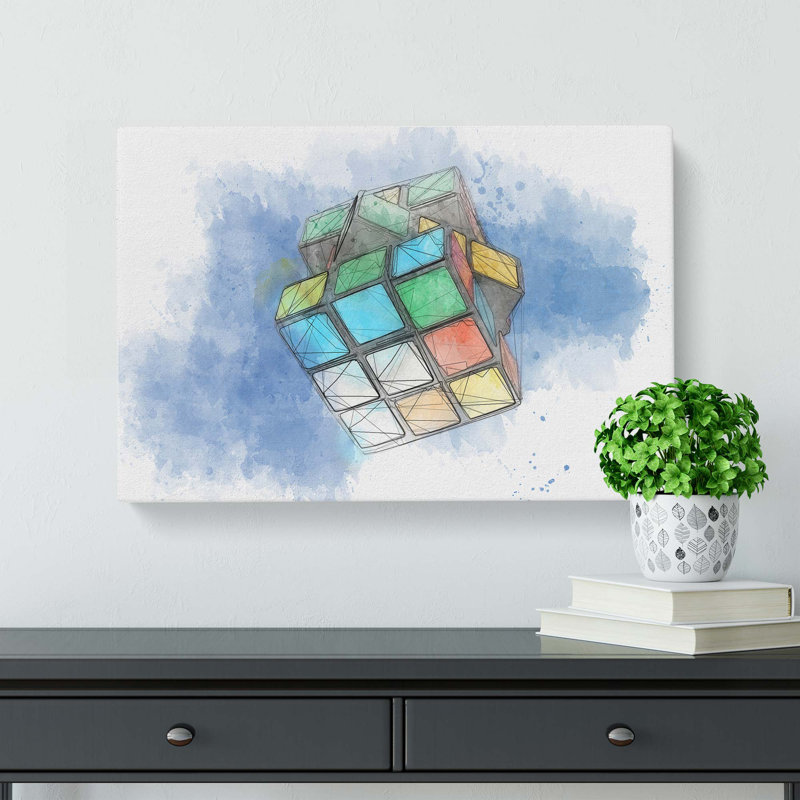 The Rubik Cube In Abstract - Wrapped Canvas, 40cm H x 60cm W x 3cm D