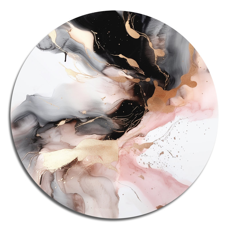 Abstract Wall Decor on Metal, 36" H x 36" W x 1" D