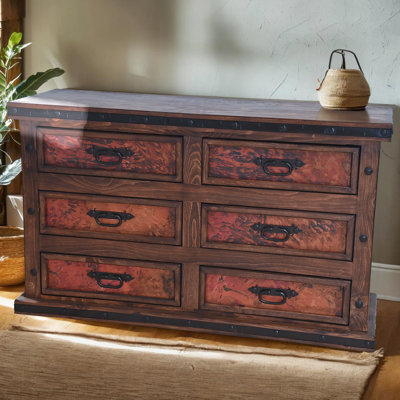 Sierra Copper Panel 6-Drawer Dresser