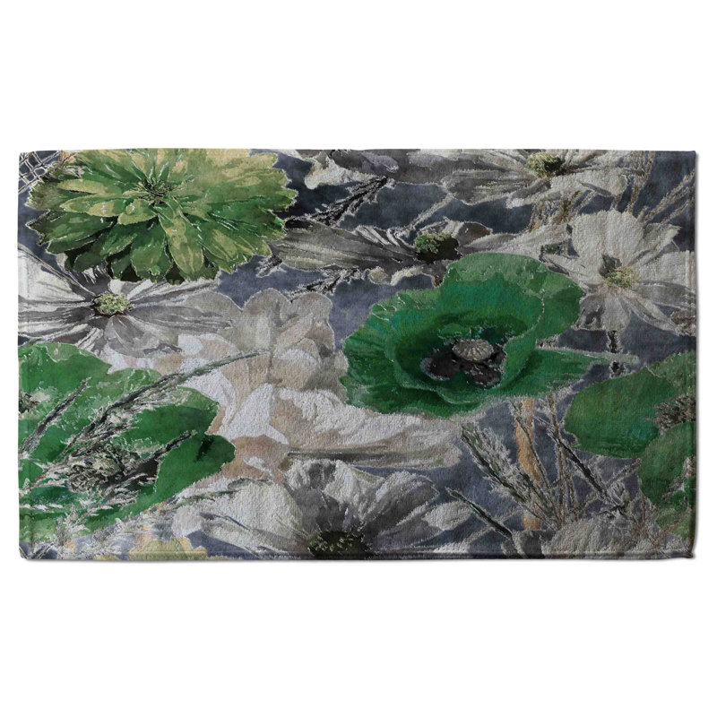 Cotton Floral Waffle Kitchen Towel