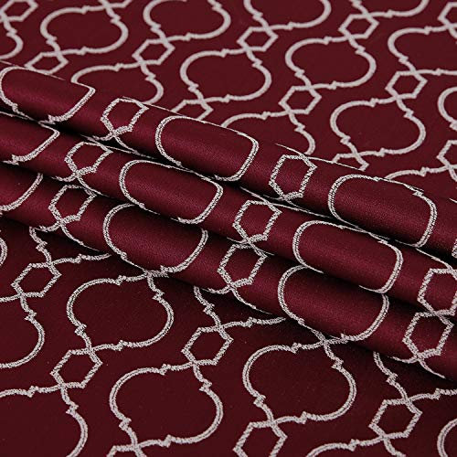 Paire de rideaux occultant Emmagrace, L 52 po x L 54 po, Rouge