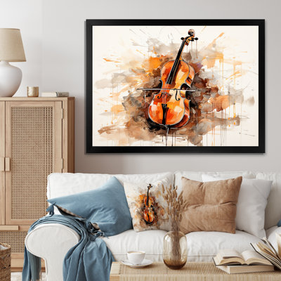 Cello Contour Rich Brown II - musique sur toile