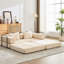 Lit de compression, modulaire modulaire à 2 places convertible désossé en chenille beige pour salles de jeux modulaire, siège, convertible, modulaire, chenille-142207875