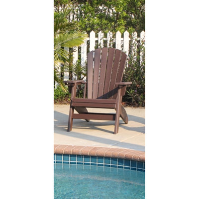 Chair With Cup Holder - Brown Garden Use Curved Seat For Outdoor
