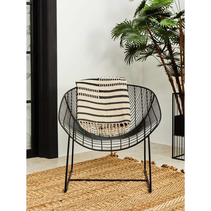 Striped Cotton Hand Tufted 180cm X 120cm Area Rug