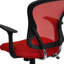 Chaise de bureau pivotante à dossier moyen en maillage avec accoudoirs et base en chrome-17744134