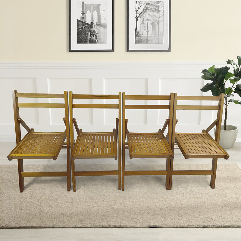 Chaise de patio pliante en peuplier, Teck