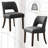Faux Leather Upholstered Back Side Dining Chair (Set of 6)-589035969-588950986