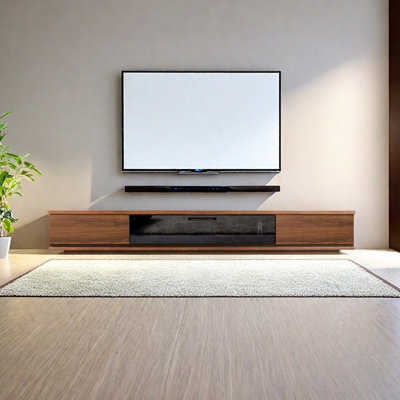 Simple - style TV Stand in Black Walnut Wood
