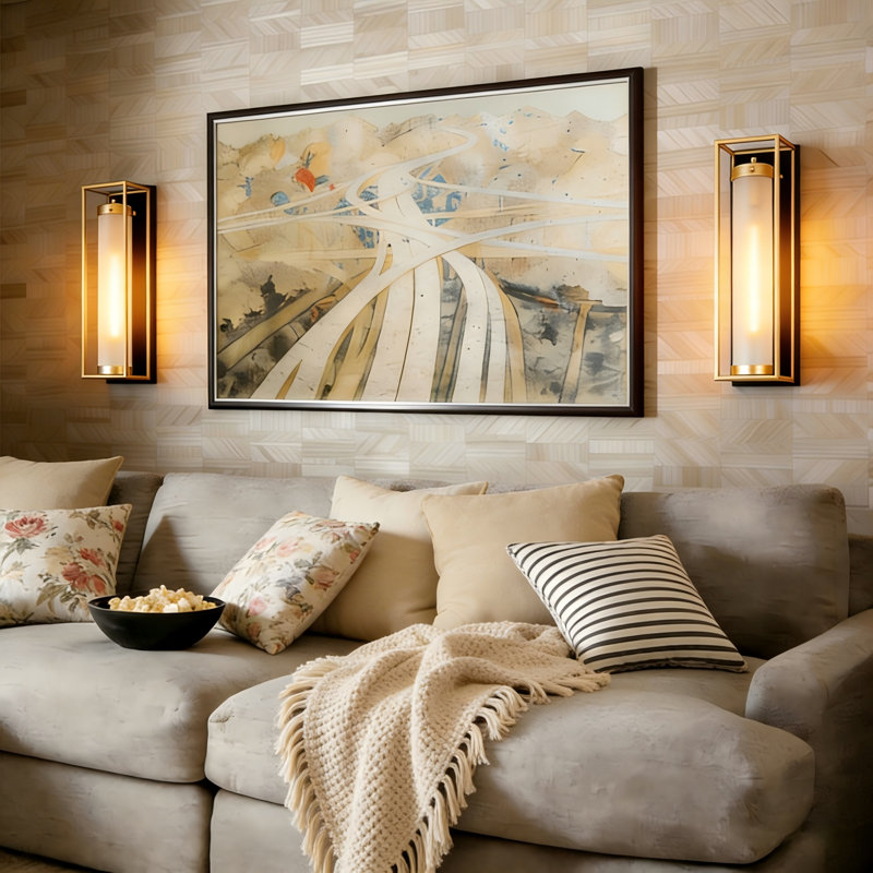 1 - Light Dimmable Gold Wall Sconce