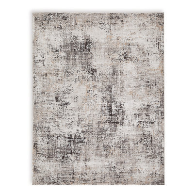 Black Gray Machine Woven Abstract Pattern