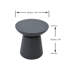 Table d'appoint ronde en béton 20 po Elementi Home Kylix pour l'intérieur et l'extérieur-88957638