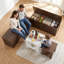 63" L Shaped Storage Bench, Breakfast Nook Bench with Hidden Storage, Wooden Corner Dining Benches Seating, Breakfast Nook Table Set for Entryway, Dining Room, Kitchen, Walnut Brown-133418596