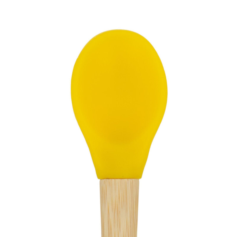 Tiny Dining - Bamboo Silicone Tip Spoon, Beige