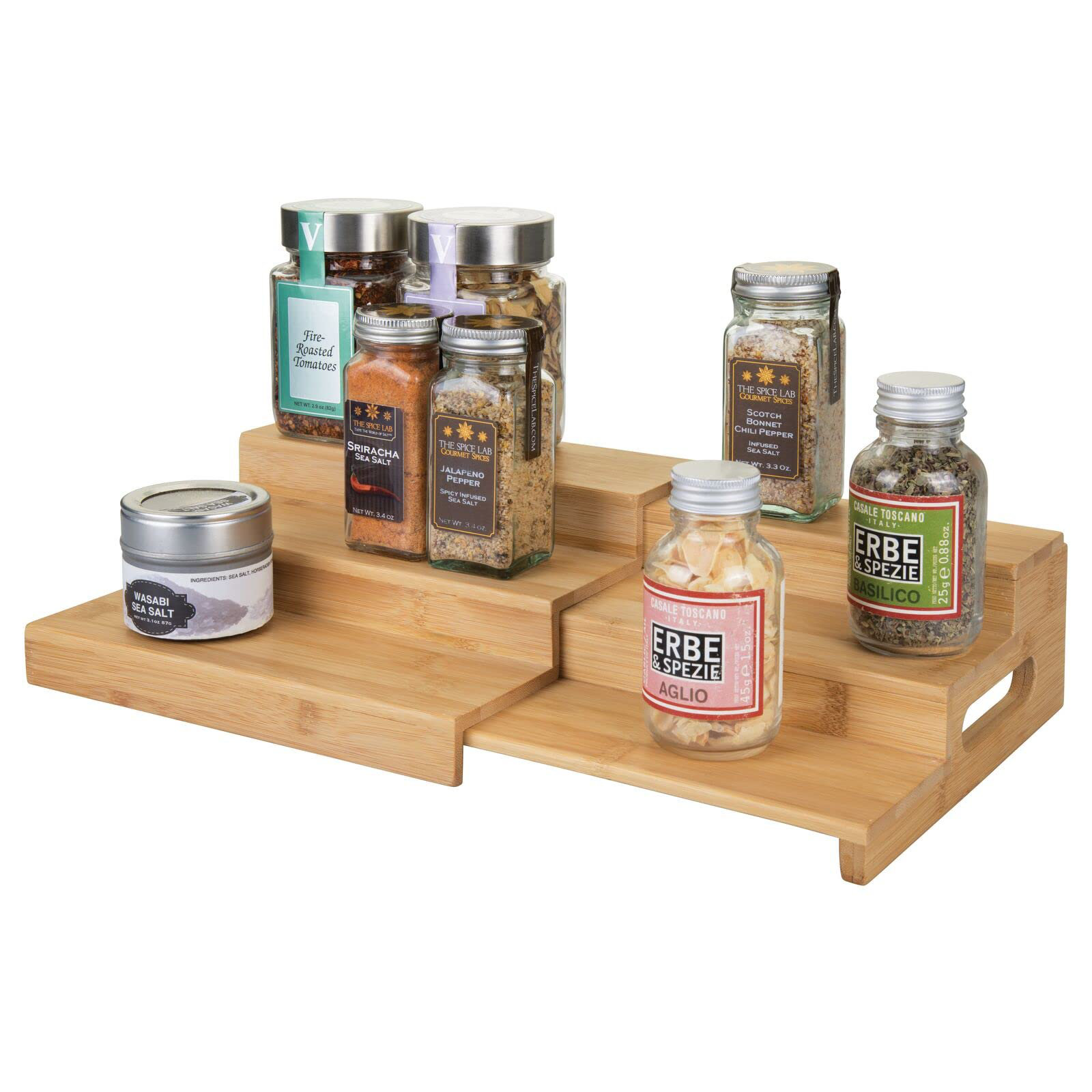 Prep & Savour Free-Standing Bamboo Spice Rack