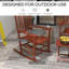 Chaise berçante en bois massif Drayvon