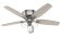 52" Builder Low Profile 5 - Blade Flush Mount Ceiling Fan with Pull Chain and Light Kit Included