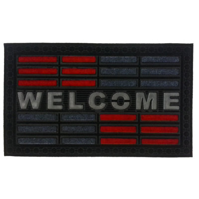 Tapis d'extérieur antidérapant Charnette Welcome 30 po x 18 po